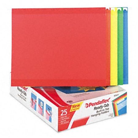 ESSELTE PENDAFLEX CORPORATION Esselte Pendaflex 42621 Ready-Tab Reinforced Hanging Folders  1/3 Tab  Letter  Assorted Colors  25/Box 42621